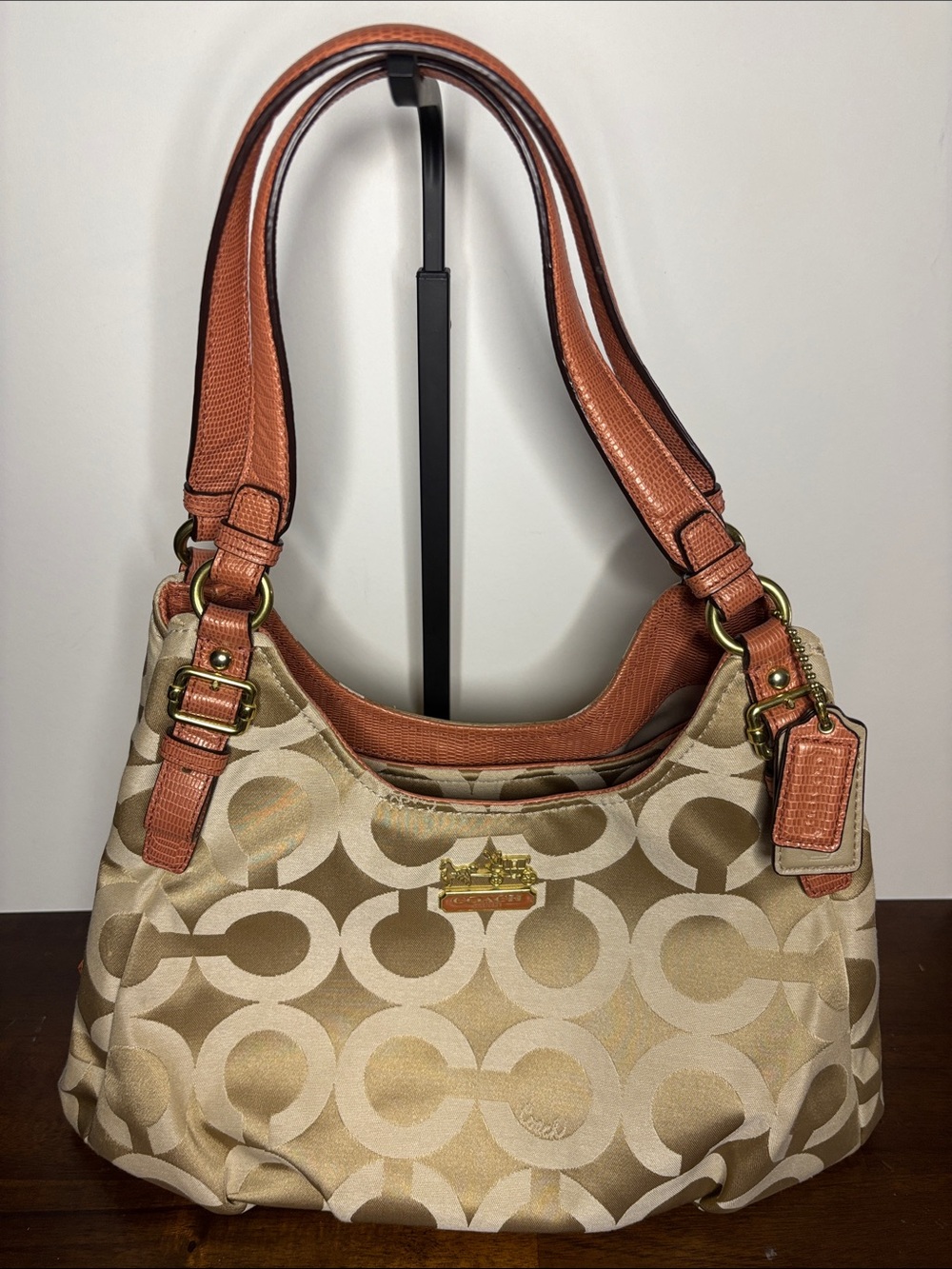 Coach Madison Op Art Maggie 17689 Shoulder Hobo Bag